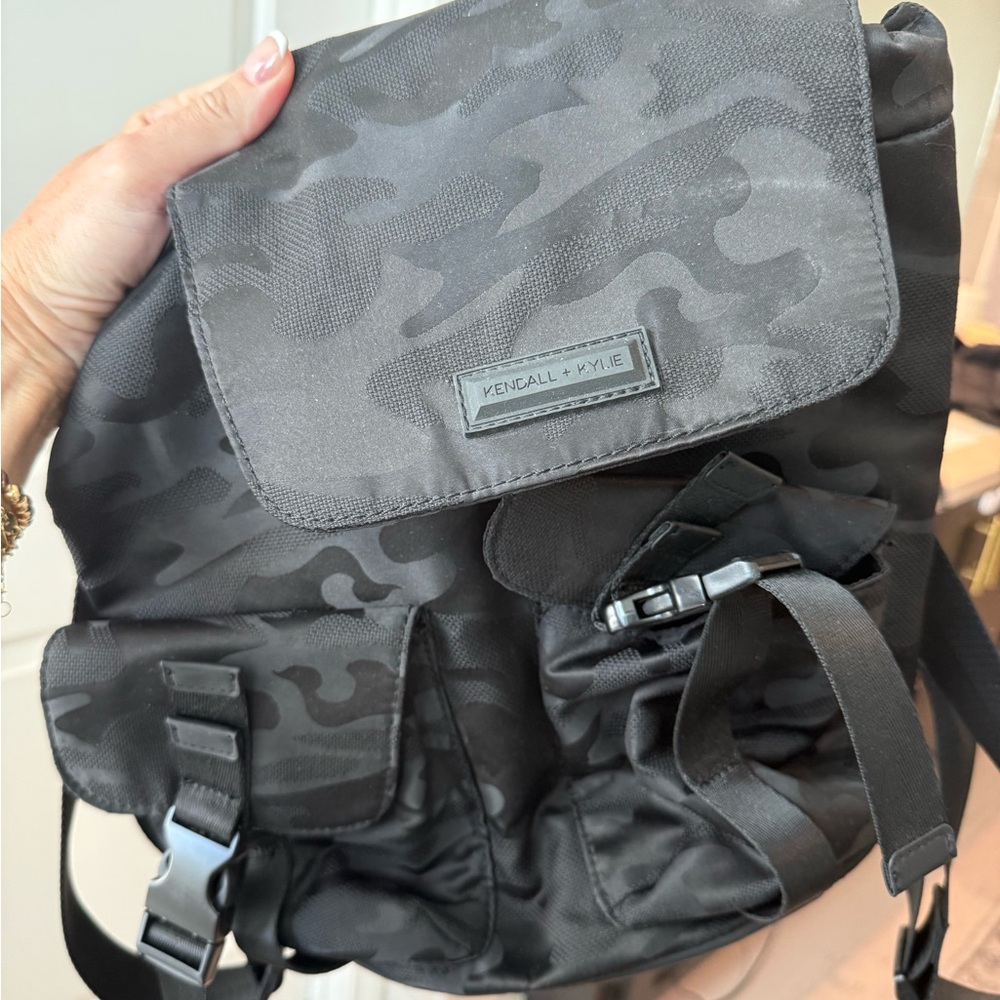 Kendall & Kylie Black Camo Backpack